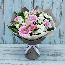 Букет цветов из:  Герберы, Альстромерии и Хризантемы в Шали
