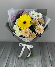 Букет цветов из:  Розы, Герберы и Хризантемы в Шали