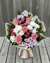 Букет цветов из:  Альстромерии, Гвоздики, Розы и Хризантемы #REPLACE_PRED# Шали