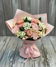 Букет цветов из:  Гвоздики, Розы и Хризантемы в Шали