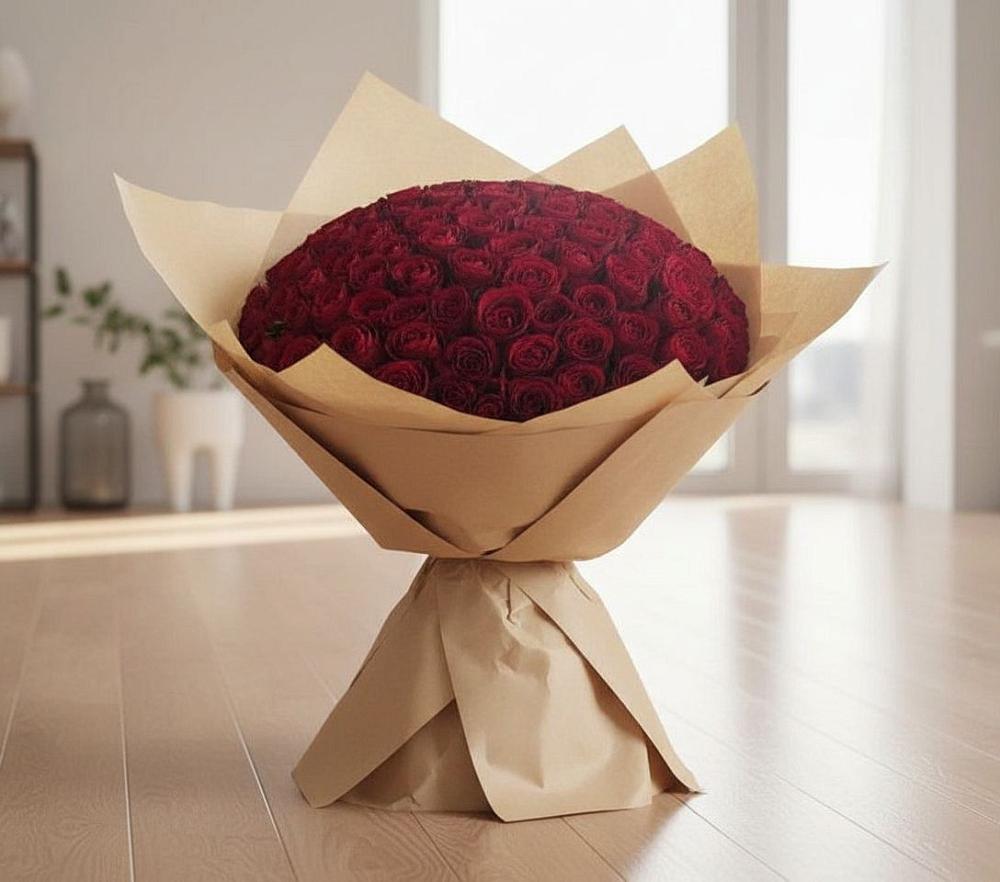 Букет 101 Красная роза в Шали