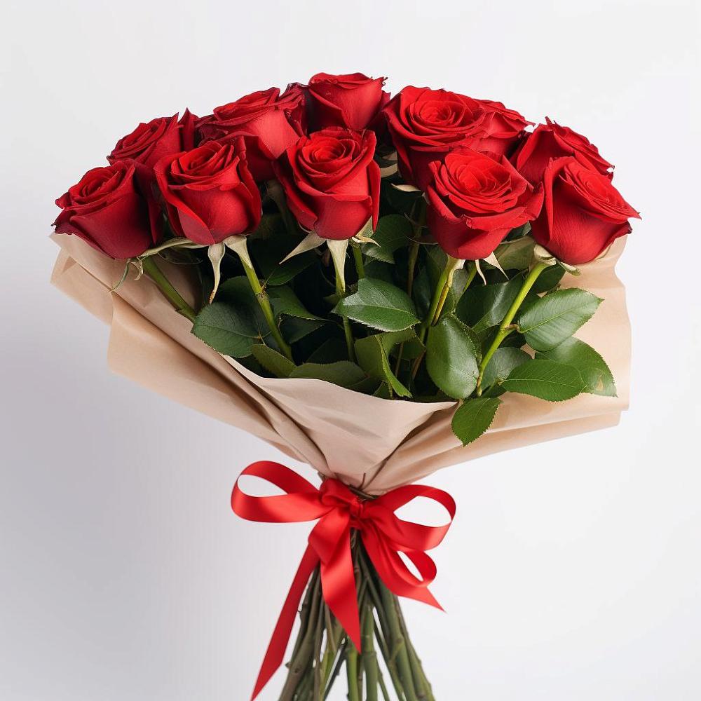 Букет 11 Красных роз Эдлесс Лав в Шали